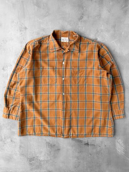 King Cotton Plaid Shirt 60's - Large / XL