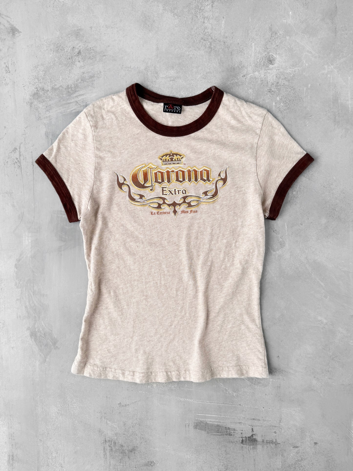 Corona Ringer Baby Tee Y2K - Medium