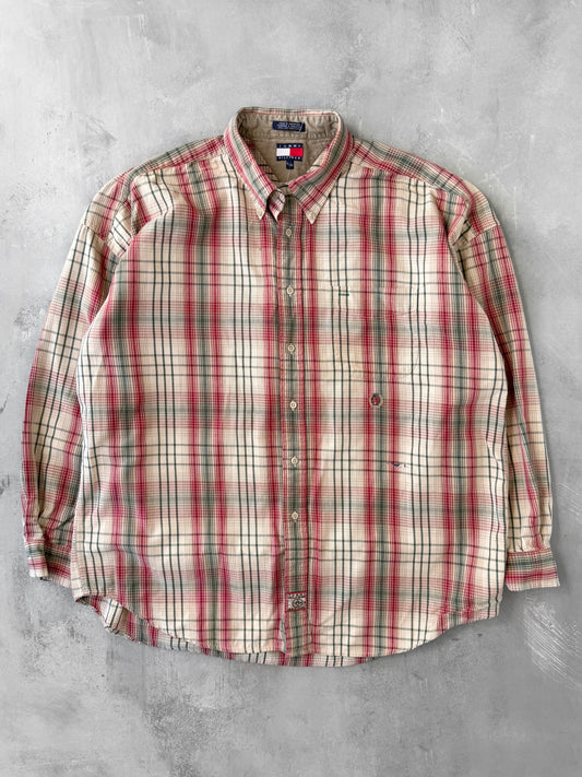 Tommy Hilfiger Plaid Shirt Y2K - XL