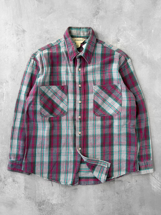 St. John's Bay Plaid Flannel Shirt 90's - Large