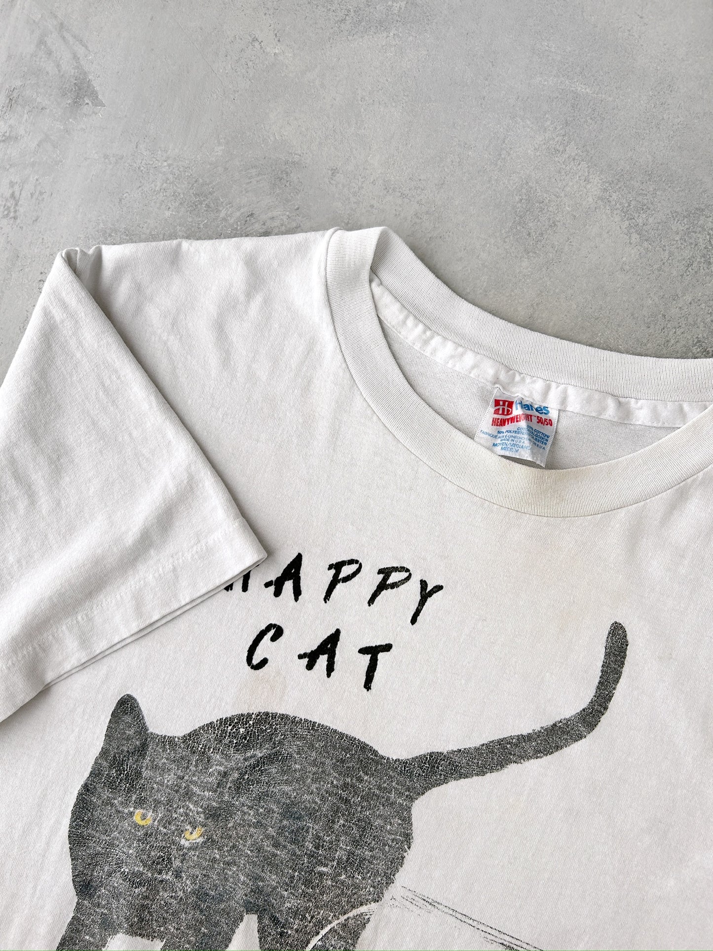 Happy Cat T-Shirt 90's - Medium