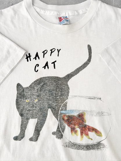 Happy Cat T-Shirt 90's - Medium