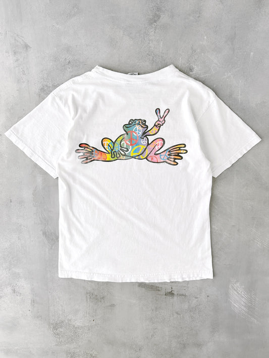 Peace Frogs T-Shirt Y2K - Medium