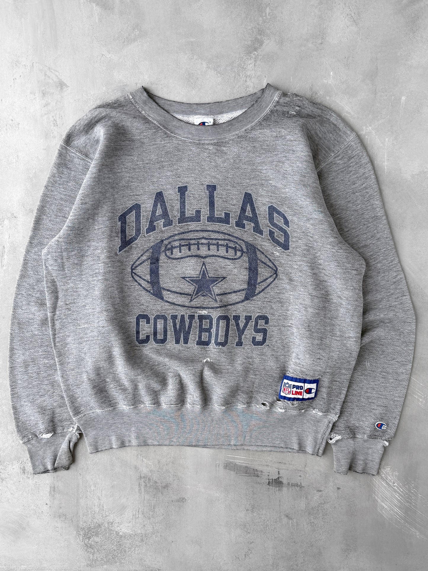 Distressed Dallas Cowboys Sweatshirt 90's - XL