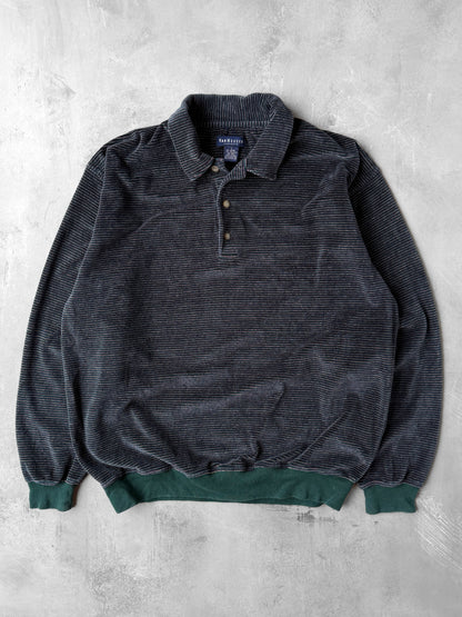 Velour Collared Pullover 90's - Large
