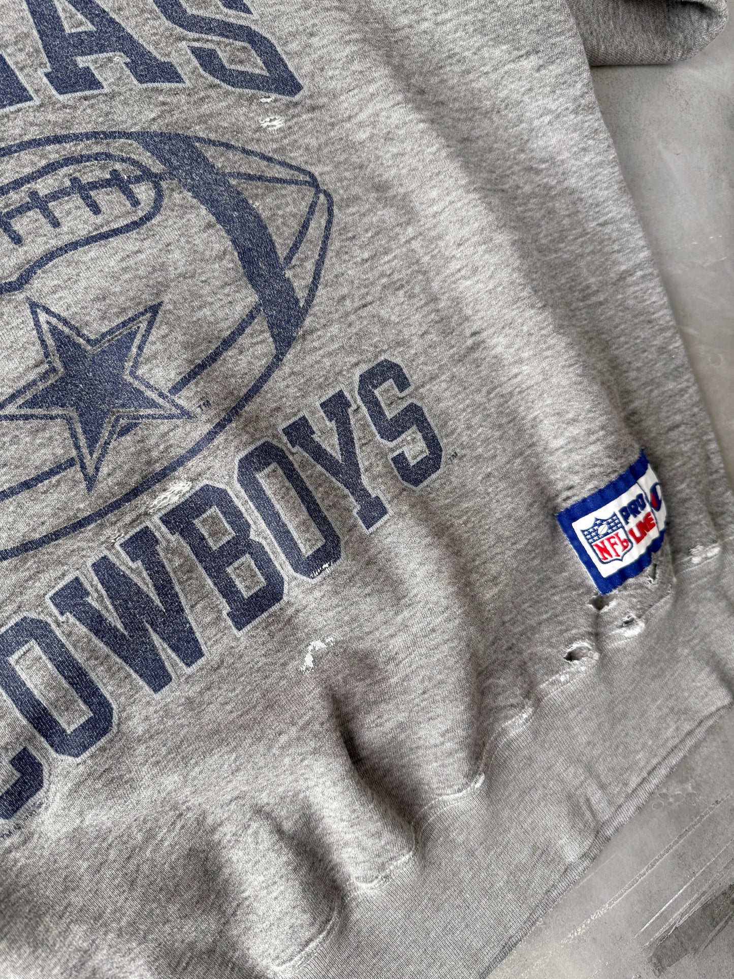 Distressed Dallas Cowboys Sweatshirt 90's - XL