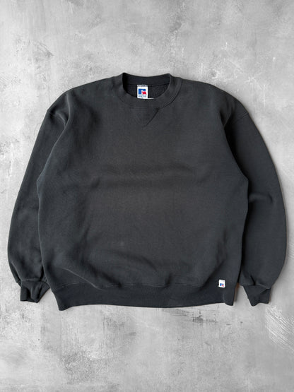 Russell Athletic Blank Black Sweatshirt 90's - XL