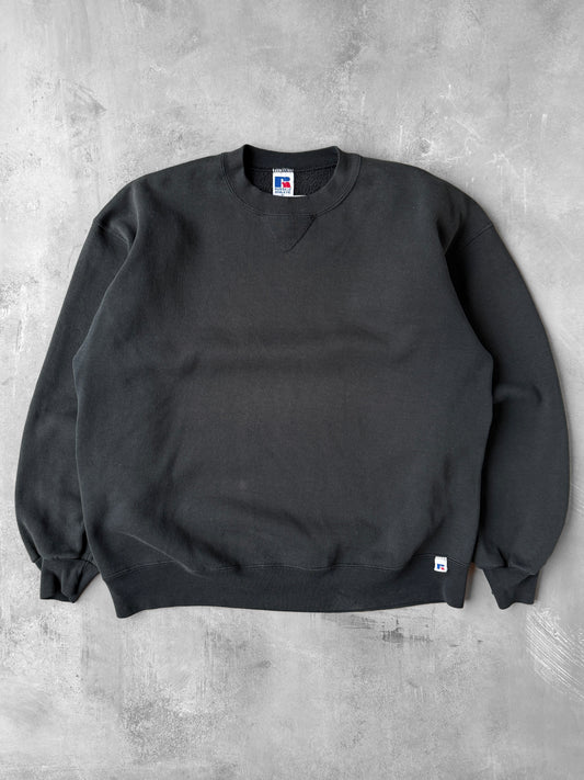 Russell Athletic Blank Black Sweatshirt 90's - XL