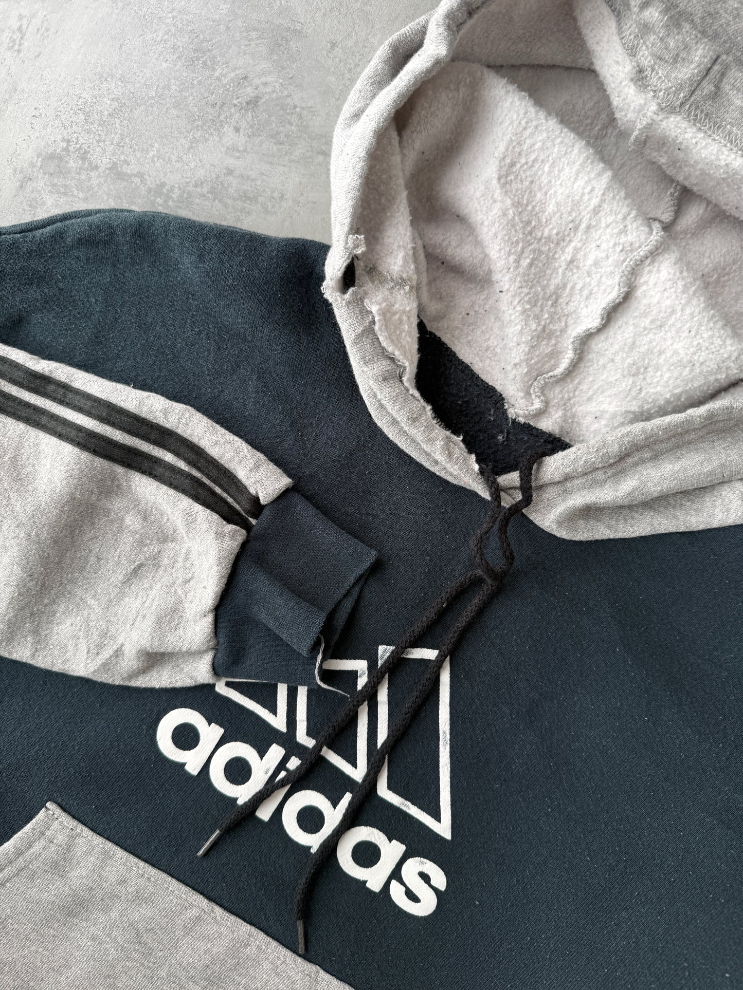 Adidas Colorblock Hoodie Y2K - Large