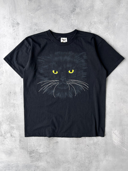 Black Cat T-Shirt 90's - Large