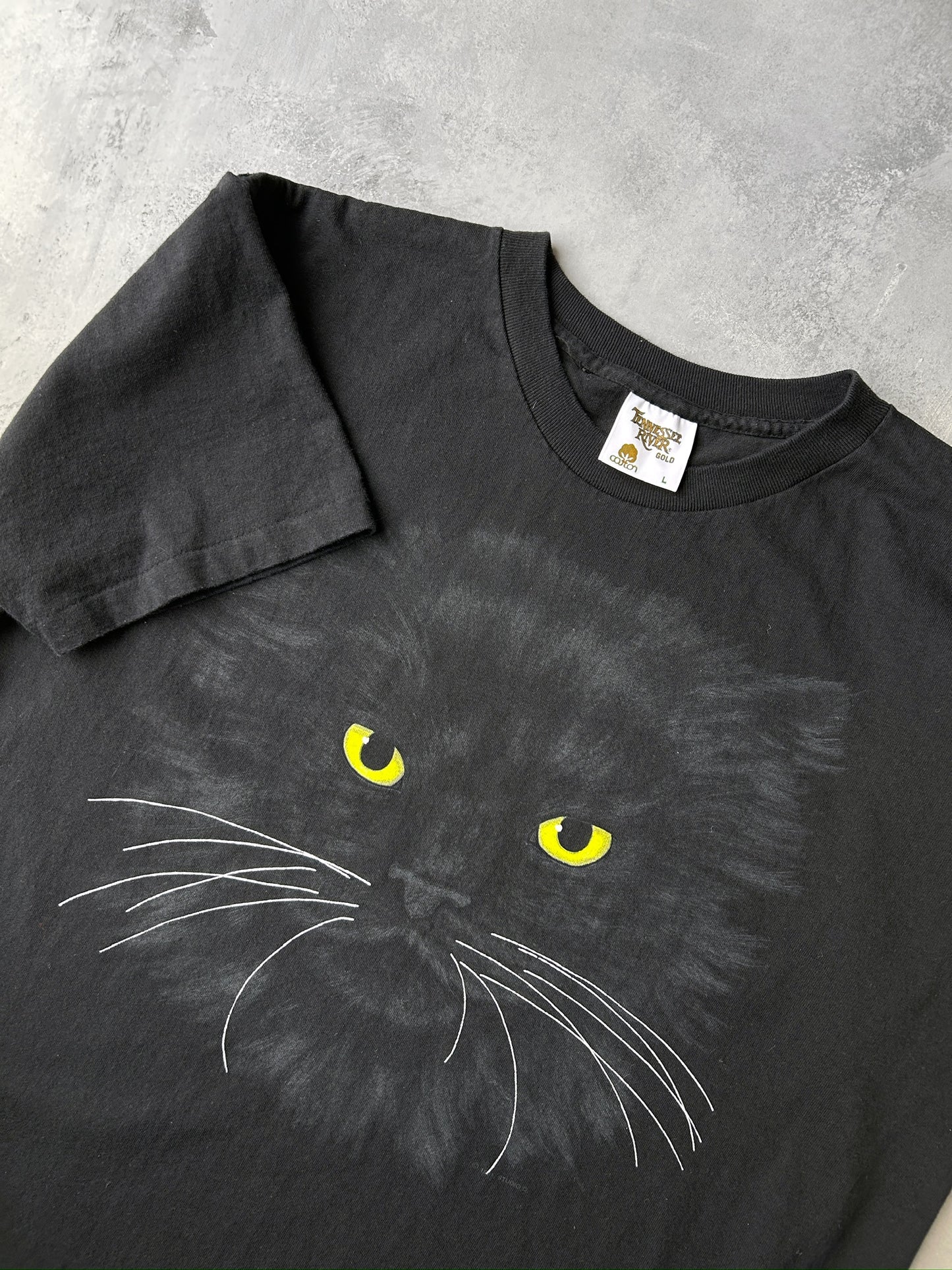 Black Cat T-Shirt 90's - Large