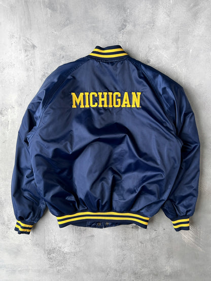 University of Michigan Nike Satin Bomber Jacket 00's - Medium