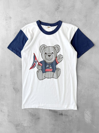 New York Giants Teddy Bear T-Shirt 80's - Medium