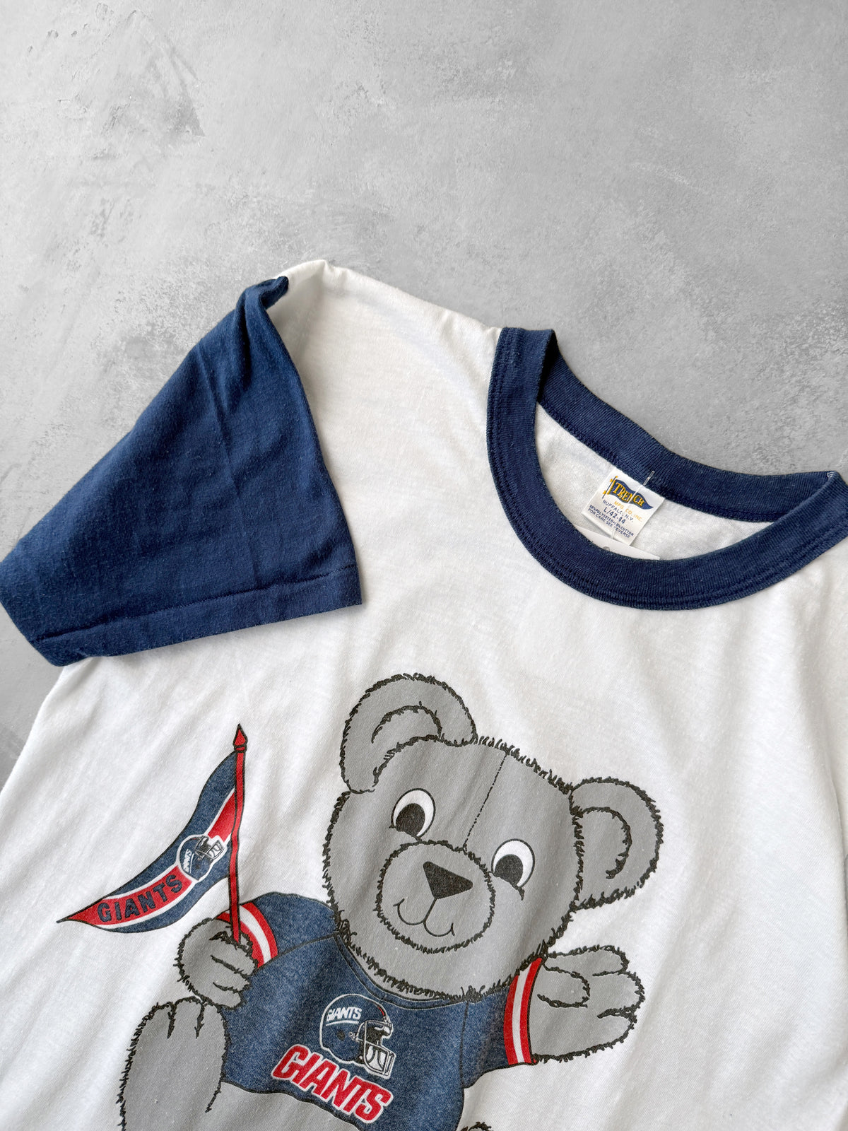 New York Giants Teddy Bear T-Shirt 80's - Medium