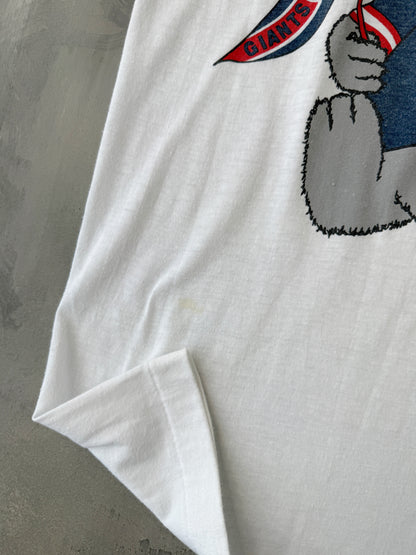 New York Giants Teddy Bear T-Shirt 80's - Medium