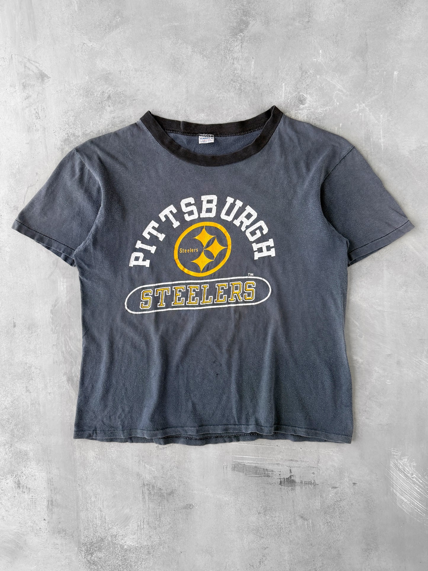 Pittsburgh Steelers Ringer T-Shirt 80's - Small / Medium