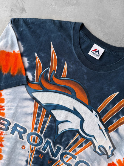 Denver Broncos Tie-Dye T-Shirt Y2K - XL