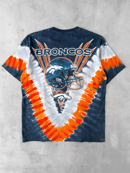 Denver Broncos Tie-Dye T-Shirt Y2K - XL