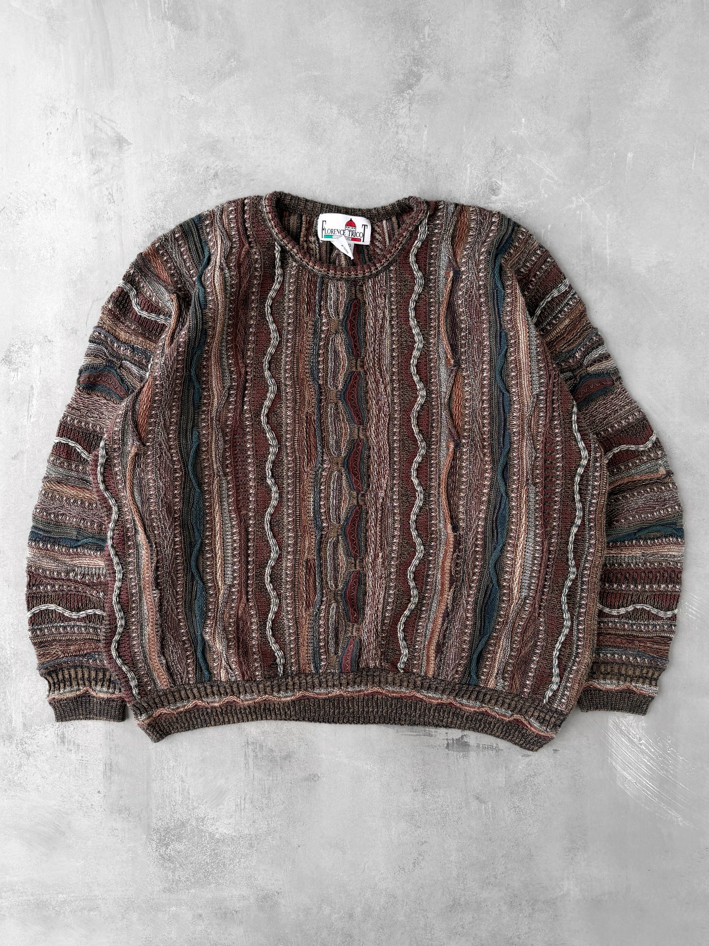 Multi-Textured Sweater 90's - XXL