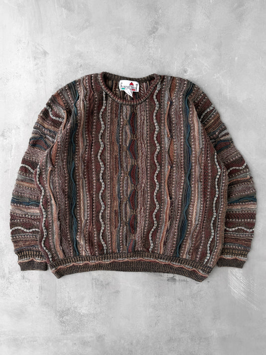 Multi-Textured Sweater 90's - XXL