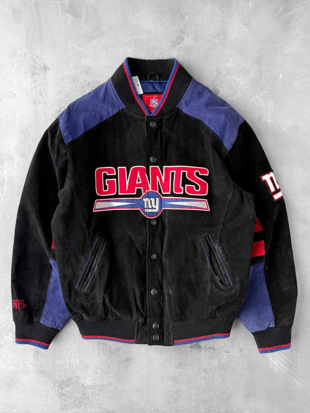 New York Giants Suede Jacket Y2K - Medium