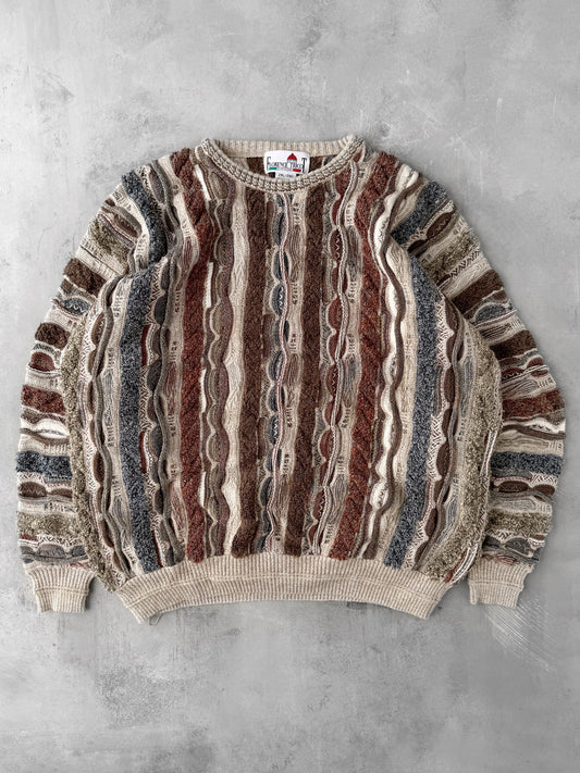 Multi-Textured Sweater 90's - XXL