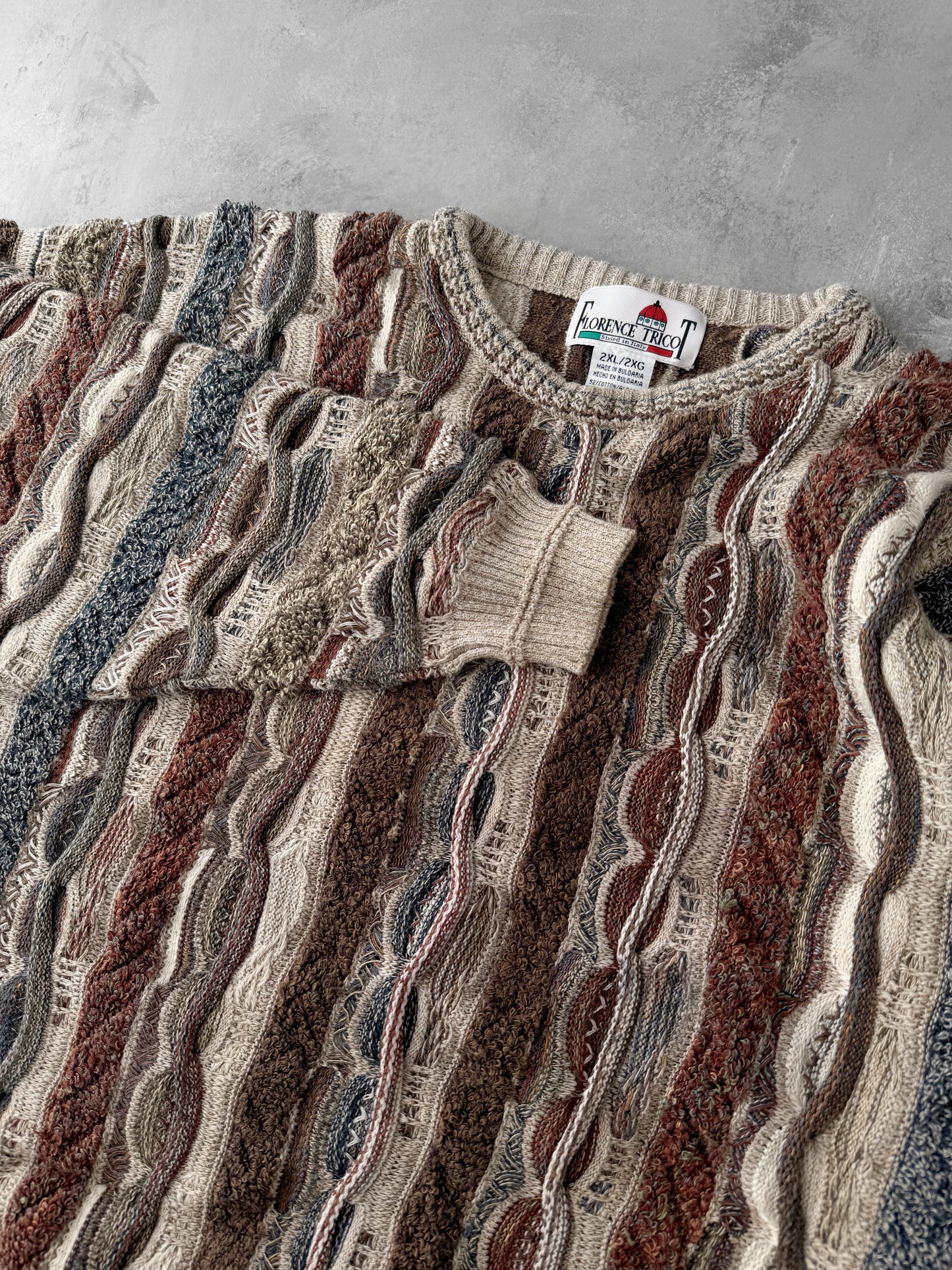 Multi-Textured Sweater 90's - XXL