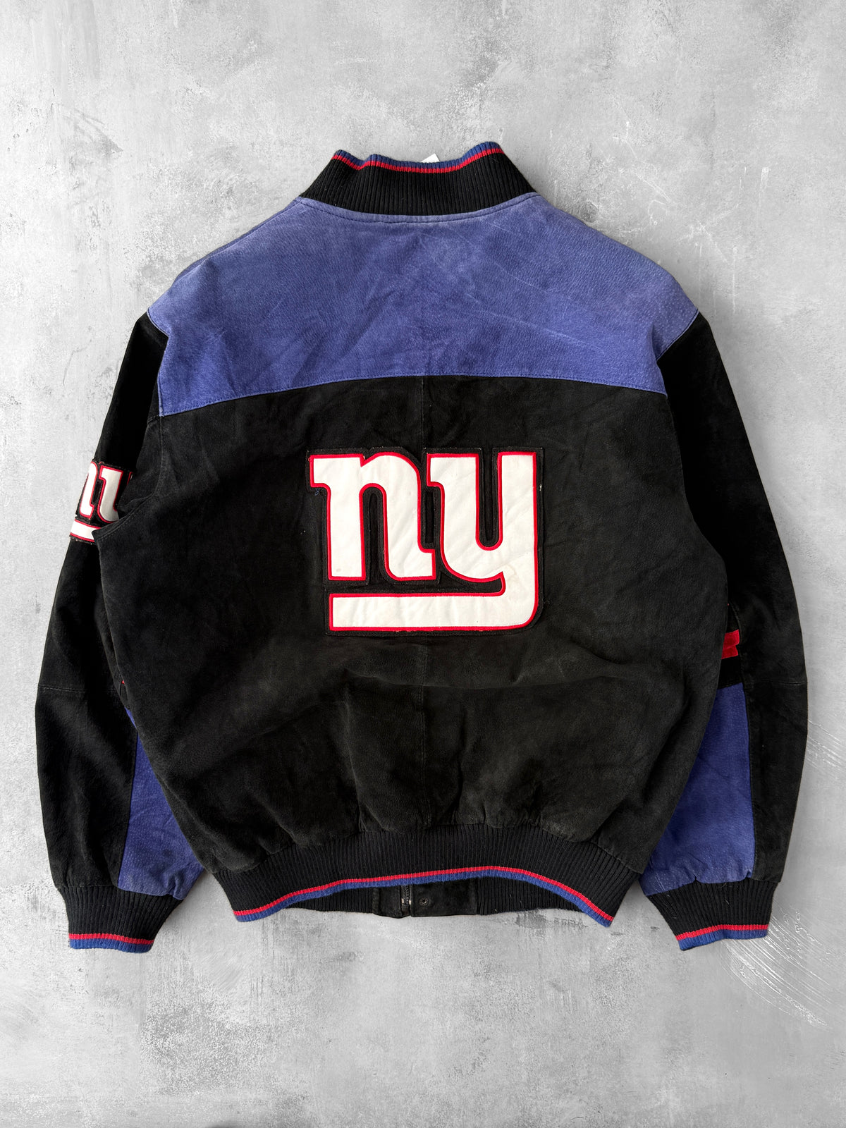 New York Giants Suede Jacket Y2K - Medium