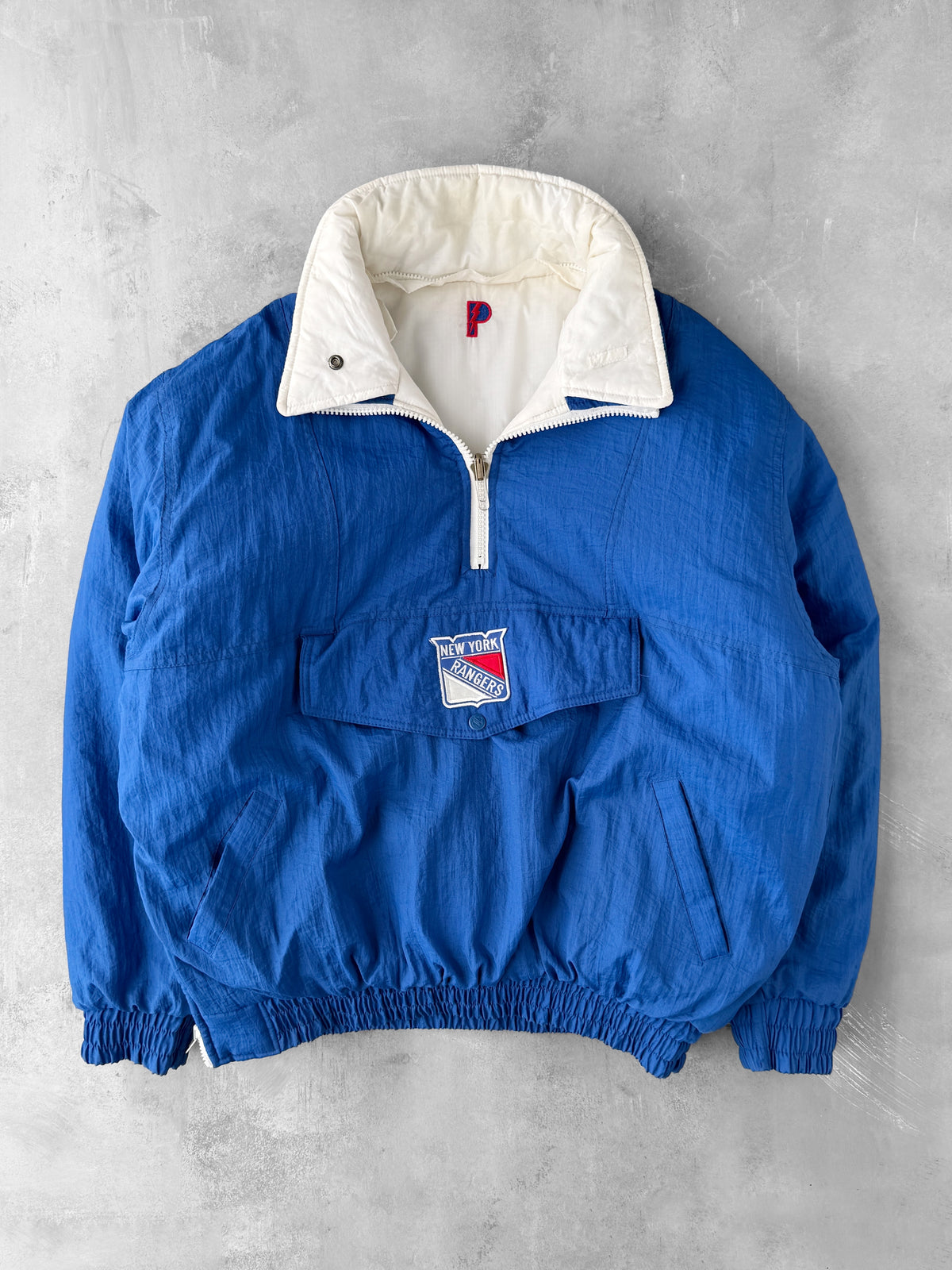 New York Rangers Reversible Puffer Jacket 90's - Large