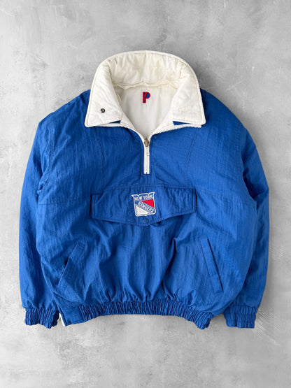 New York Rangers Reversible Puffer Jacket 90's - Large