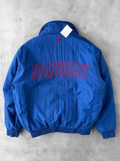 New York Rangers Reversible Puffer Jacket 90's - Large