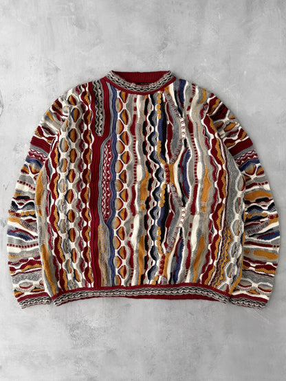 Multi-Textured Sweater 90's - XXXL