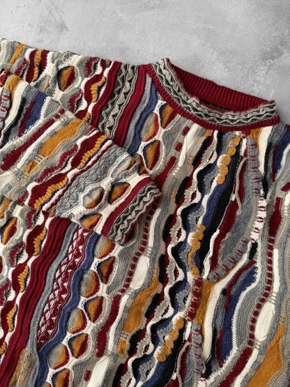 Multi-Textured Sweater 90's - XXXL