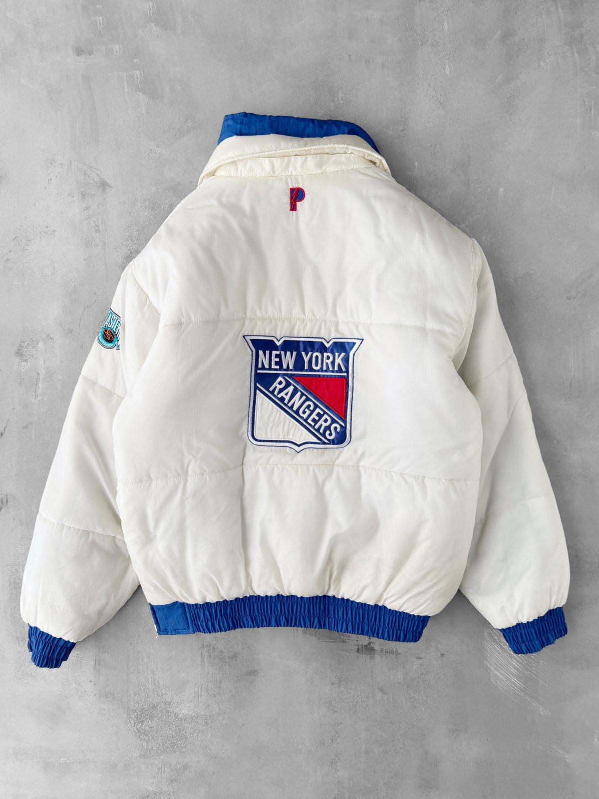 New York Rangers Reversible Puffer Jacket 90's - Large