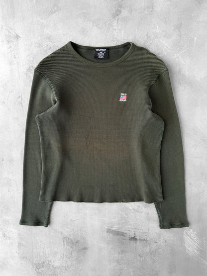 Cropped Polo Sport Thermal Shirt Y2K - Large