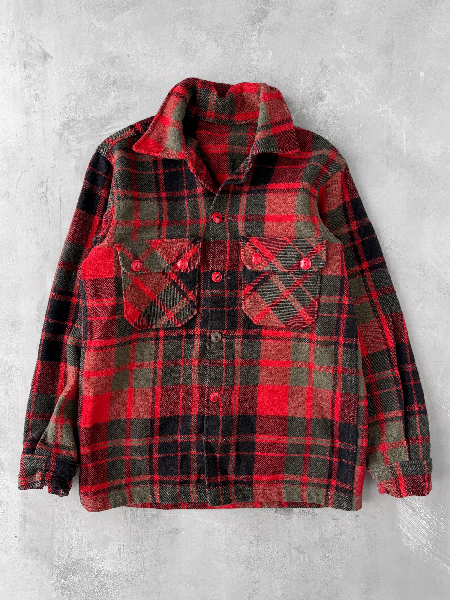 Plaid Chore Shirt 70's  - Small