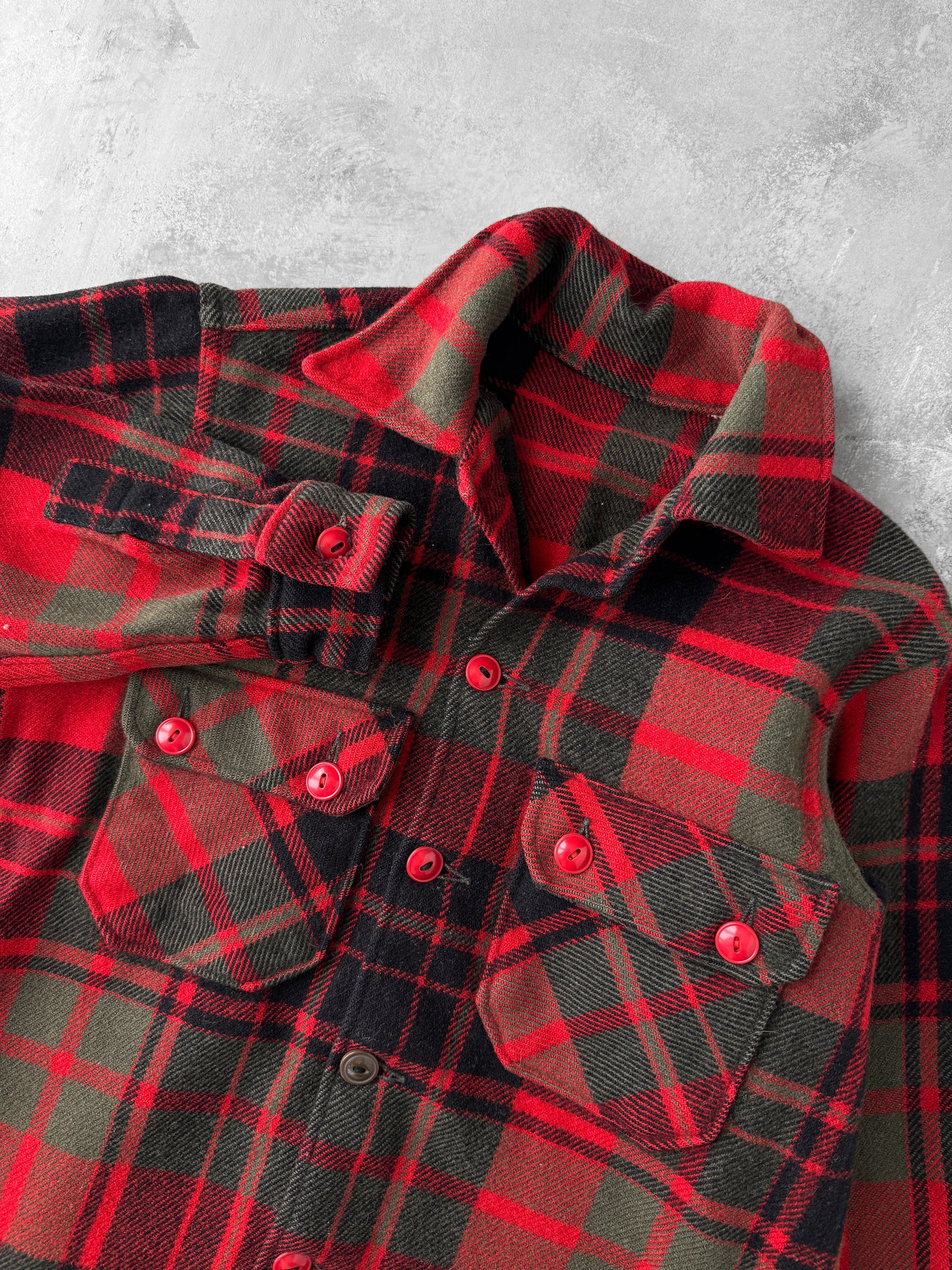 Plaid Chore Shirt 70's  - Small