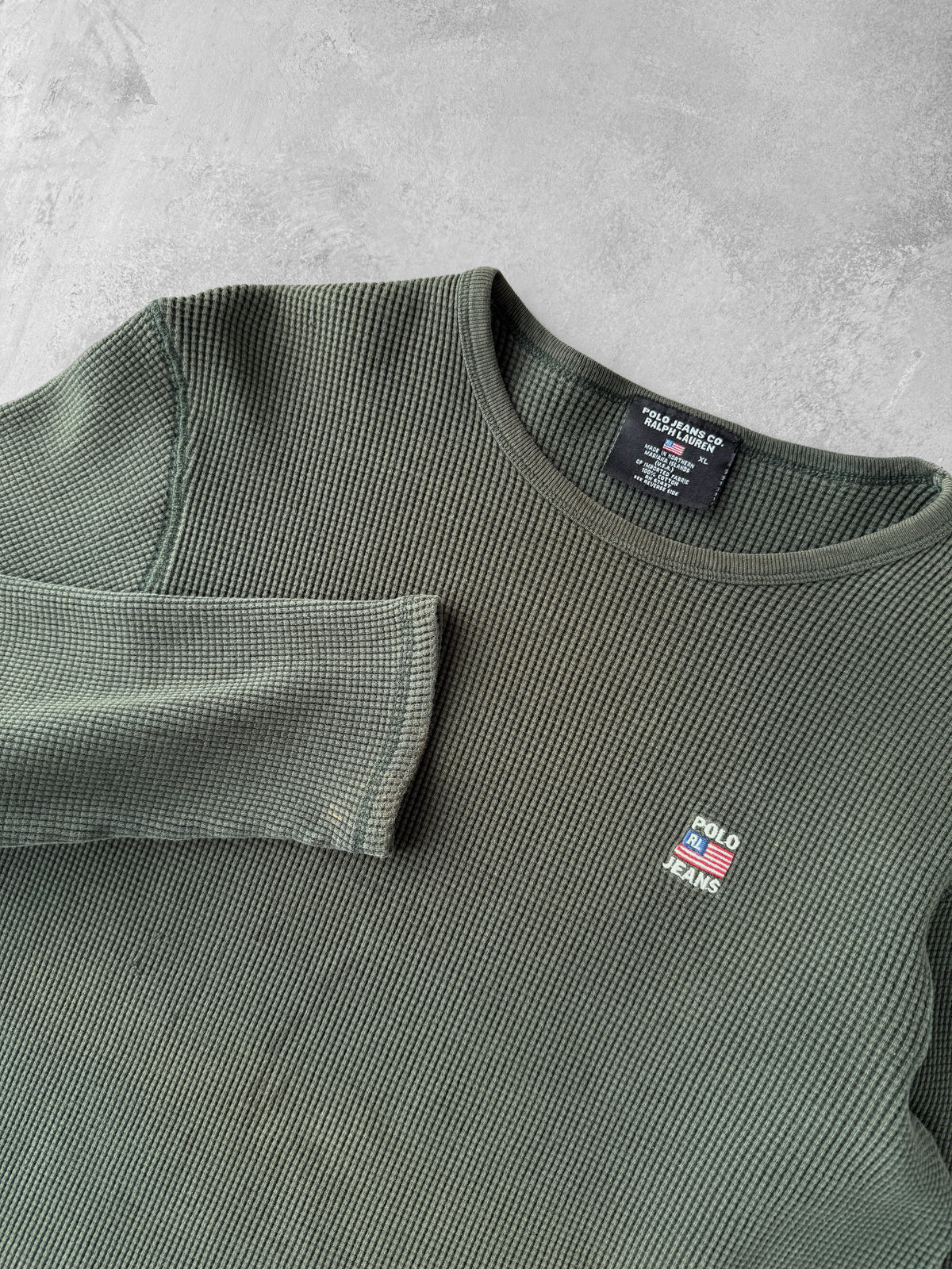 Cropped Polo Sport Thermal Shirt Y2K - Large