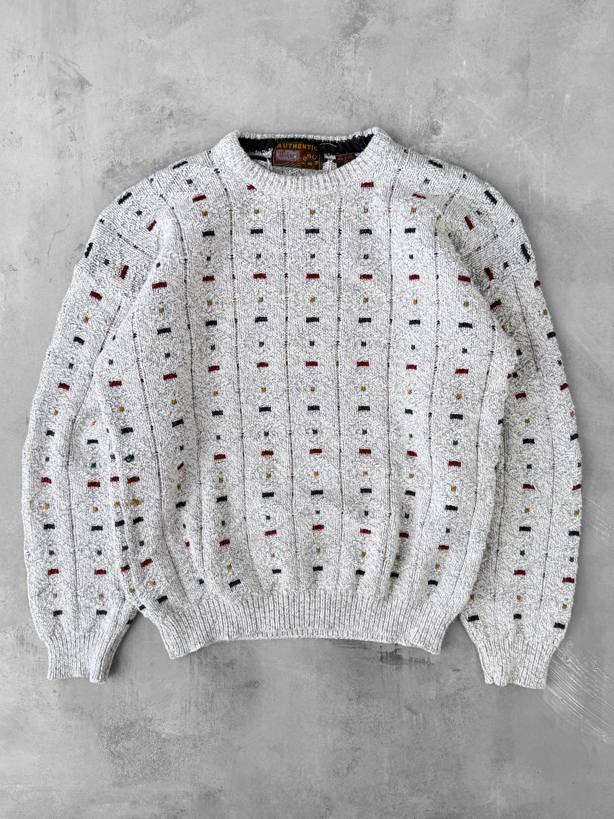 Dot Patterned Cotton Sweater 90's - XL