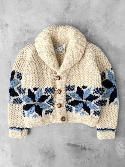 Chunky Cropped Wool Sweater Y2K - Small