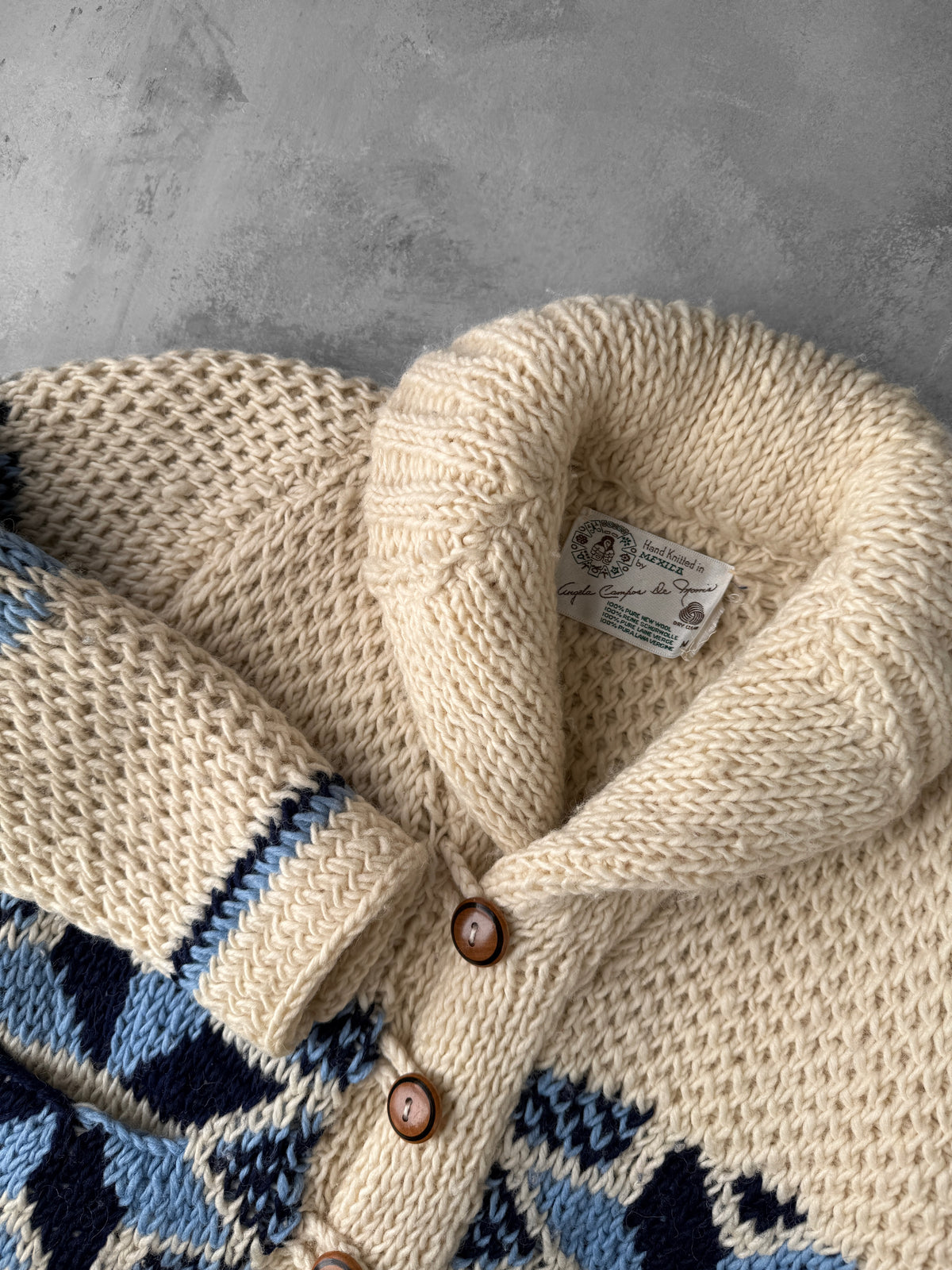 Chunky Cropped Wool Sweater Y2K - Small