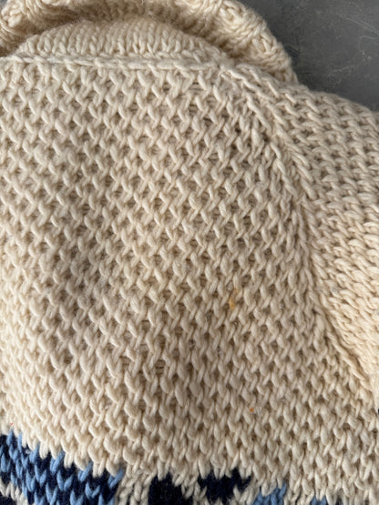 Chunky Cropped Wool Sweater Y2K - Small
