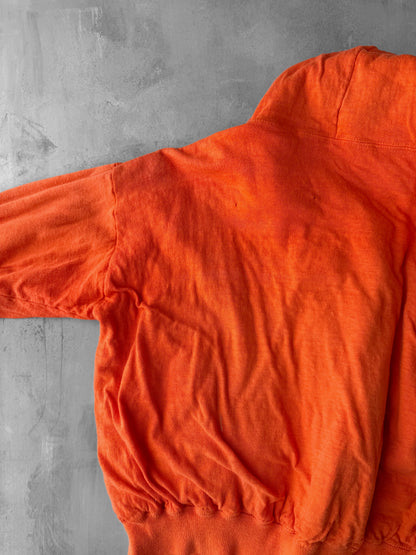 Orange Lined Hoodie 70's - Small