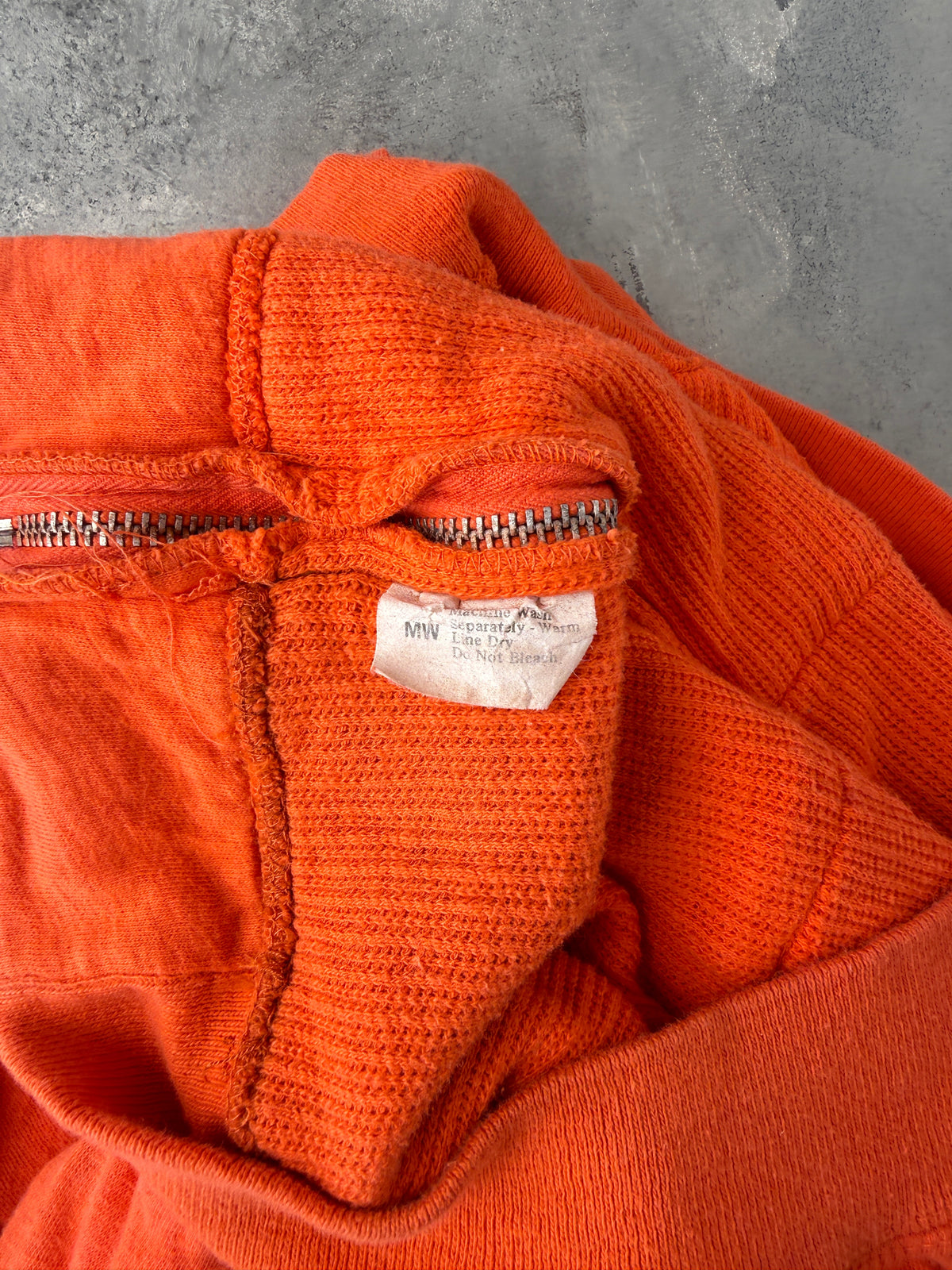 Orange Lined Hoodie 70's - Small