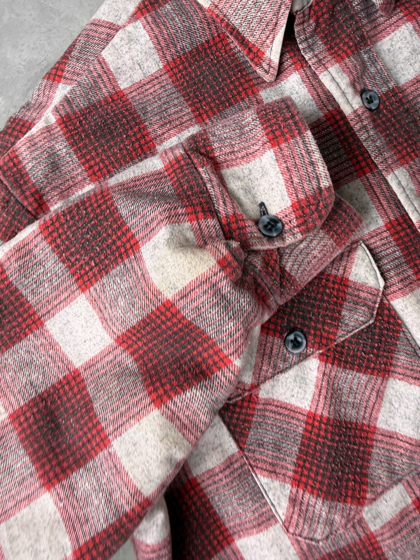 Insulated Plaid Flannel Shirt 80's - Large