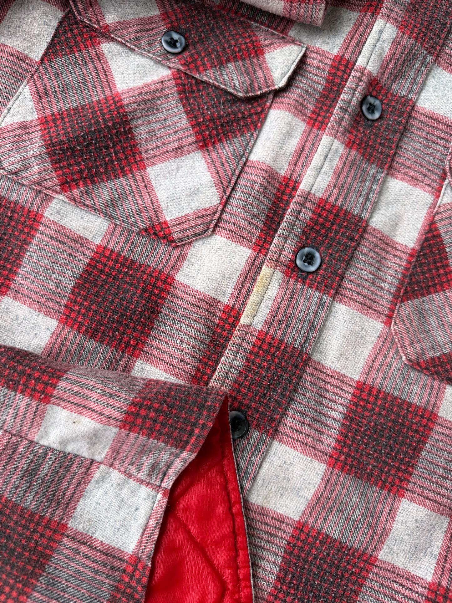 Insulated Plaid Flannel Shirt 80's - Large