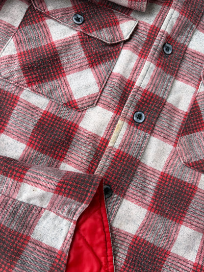 Insulated Plaid Flannel Shirt 80's - Large