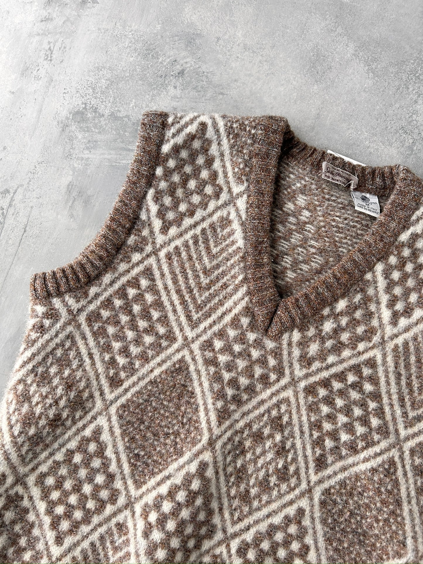 Wool Sweater Vest 70's - Medium