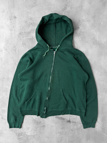 Green Full-Zip Hoodie 80's - Small