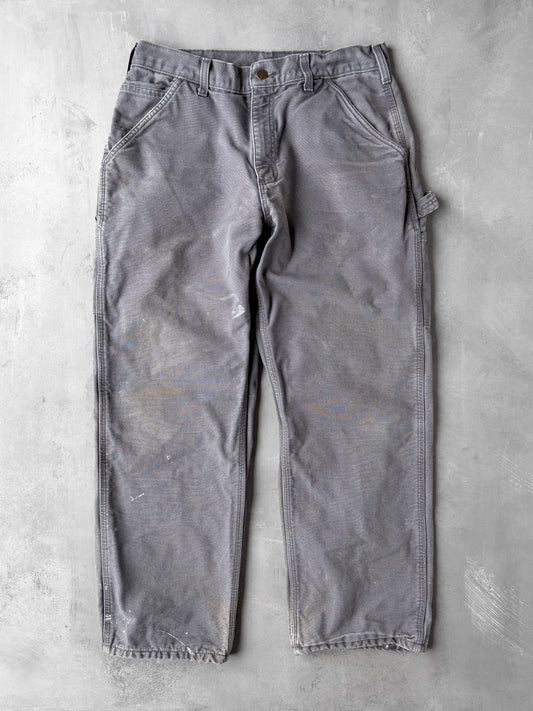 Flannel-Lined Carhartt Carpenter Jeans - 33x29